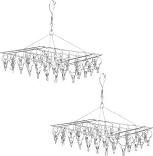 Vouwbare sokdroger set met ondergoed hanger en hangend droogrek voor kleding, handdoeken en ondergoed - 2 stuks