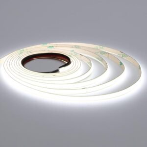 COB LED Strip 12V 5M Koud Wit 6000K – Flexibele Lichtstrip voor Binnen- en Buitenverlichting – Waterdicht en Snijbaar – 384 LEDs/m CRI 90 5 mm Breedte