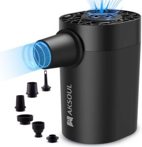 Elektrische Luchtpomp met Oplaadbare Batterij – Mini Campingpomp voor Luchtbed en Zwembad – USB-C Oplaadbaar – Compact en Draagbaar Design 1600/3600/4000mAh