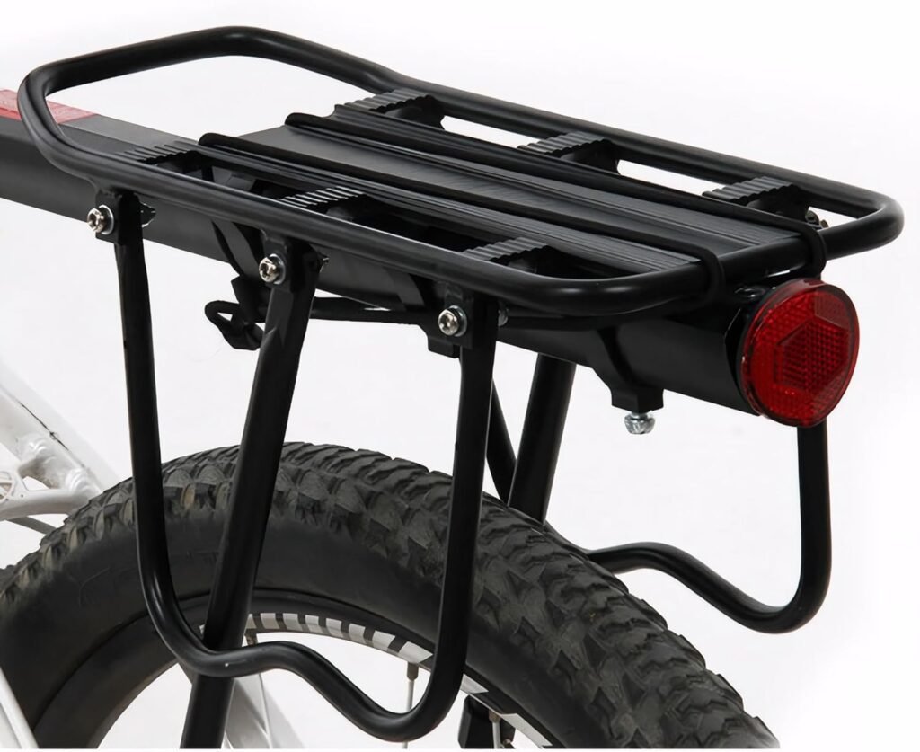 Verstelbare aluminium fiets achterdrager voor zitbuis, lichte luggage drager voor stadsfiets en mountainbike met 10 kg draagvermogen.