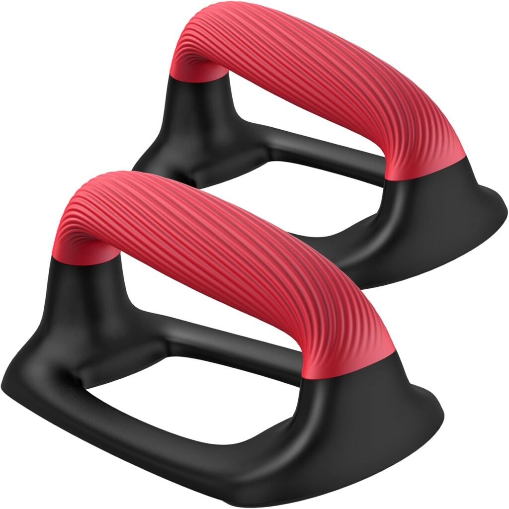 calisthenics push up bars set antislip handgrepen krachttraining fitness push up handvatten stabiele basis zwart rood thuis training