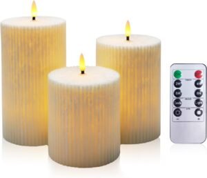 Set van 3 LED Kaarsen 10 cm – Vlamloze Kaarsen met Afstandsbediening – Timerfunctie Batterij Kaarsen – Sfeerverlichting Woondecoratie