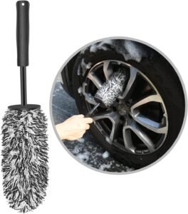 Autowielborstel set – Velgenreinigings detailborstel voor autowas en velgenreiniging – Reinigingsborstel auto velgen accessoire