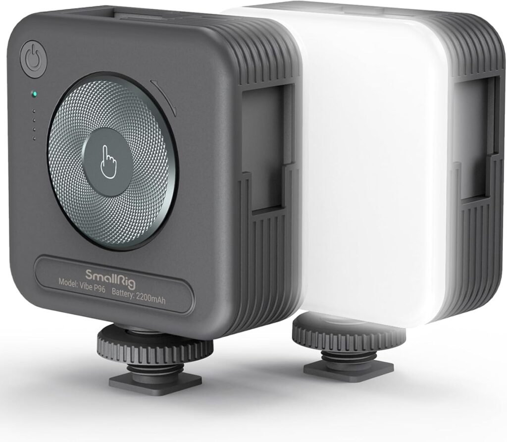 compact SEO geoptimaliseerde draagbare LED videolamp 96 LED instelbaar 2700K 6500K CRI95 oplaadbaar 2200mAh camera verlichting fotografie videografie cold shoe bevestiging