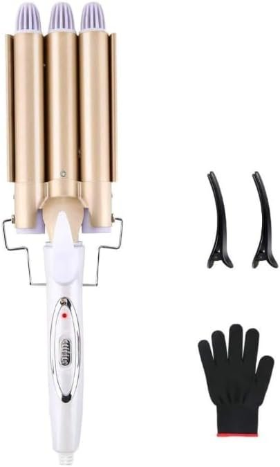 3-buis krultang 22 mm met instelbare temperatuur en snelle opwarming voor grote golven in lang en kort haar