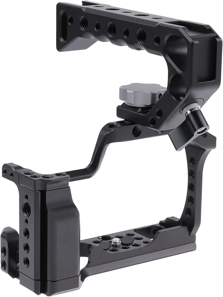 Camera cage met handgreep top grip kit van aluminium voor vlogging rig met quick release Arca-Swiss plaat geschikt voor Canon EOS M50 Mark II M50 M5