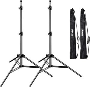 Lichtstatief 2-pack Verstelbaar Aluminium – Lampstatief Studio en Fotografie – Draagbaar Statief Set – 210 cm 5 kg draagvermogen 1/4 inch schroef