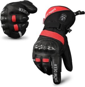 SEO geoptimaliseerde alt tekst: verwarmde motorhandschoenen met 7.4V 2200mAh oplaadbare batterij waterdichte winter rijhandschoenen voor motor fiets ski en jacht isolerende handwarmers XXL