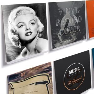 Wandplank grammofoonplaten set – vinyl platenhouder display acryl – transparante opbergplanken wandmontage – 6 stuks opslag en presentatie