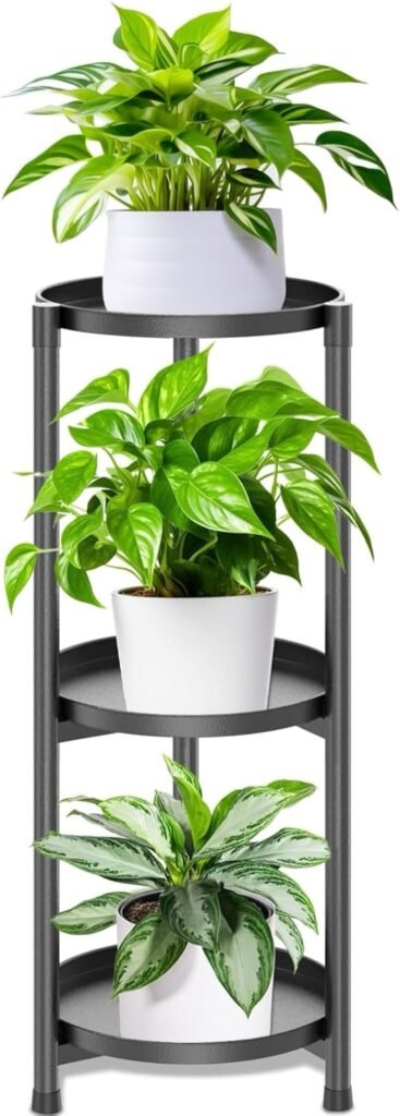 Metalen plantenrek 3 laags bloemrek plantenstandaard voor binnen en buiten met bloempot trappen voor woonkamer balkon tuin hoek gebruik