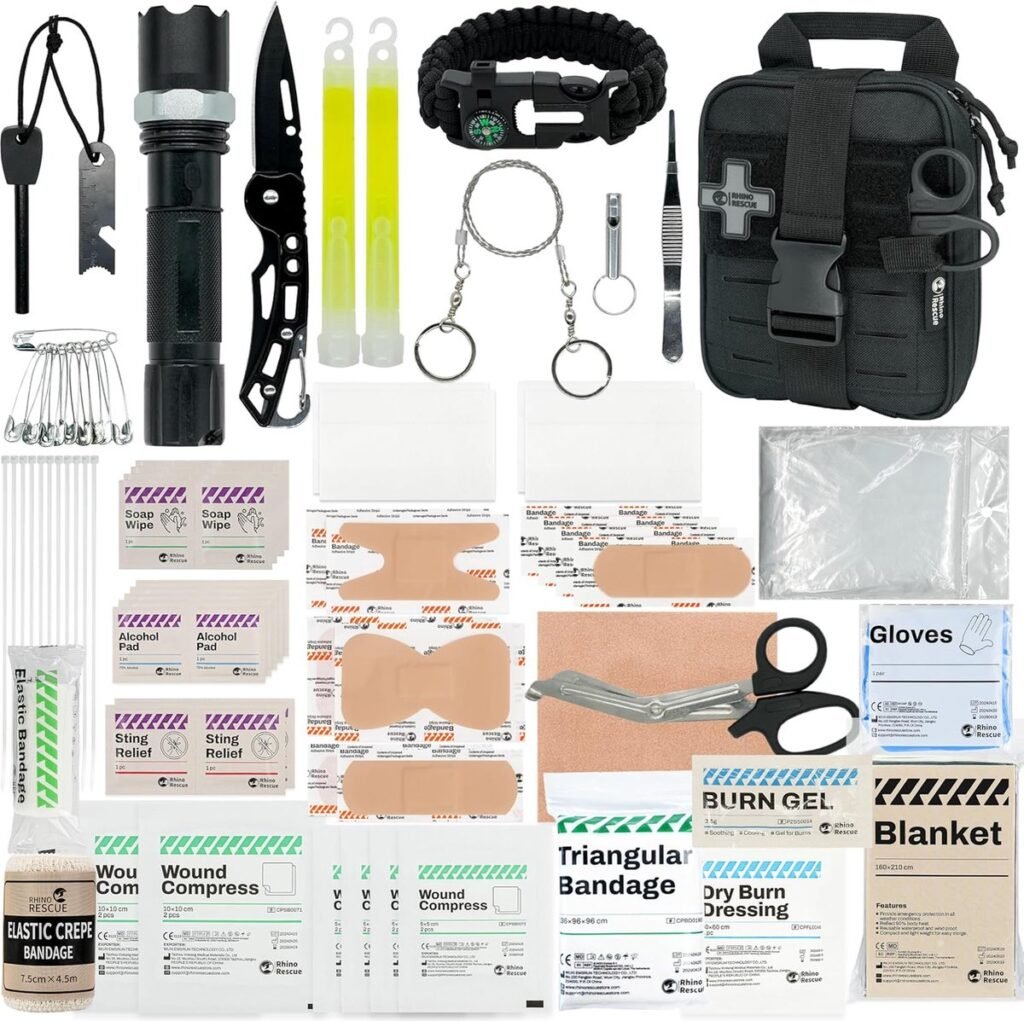 EHBO kit compact met overlevingstools noodtas voor auto kamperen backpack reizen wandelen en jagen eerste hulp set outdoor gebruik
