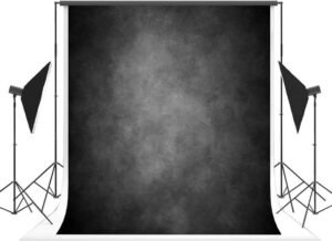 Fotografie achtergrond zwart canvas – Studio backdrop portret en foto – Vintage abstract achtergrond – 2×2,9 m