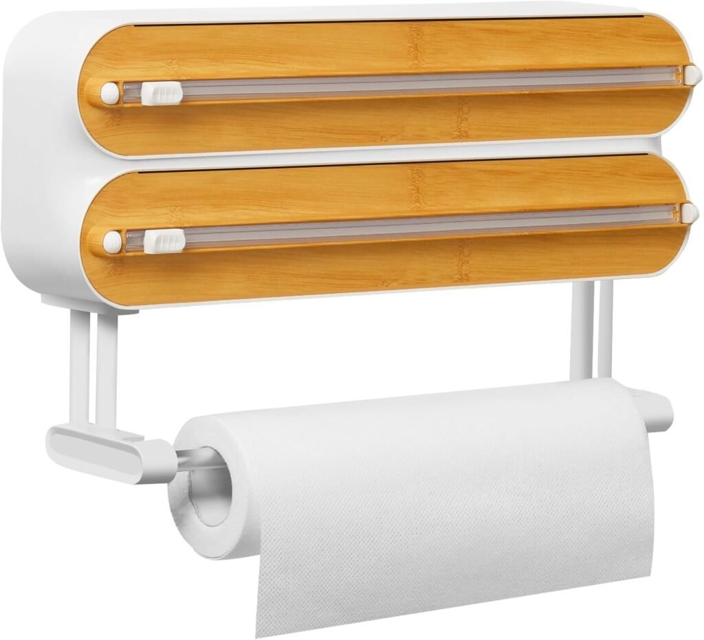 **Keukenrolhouder 3-in-1** * ABS materiaal * 3-in-1 functie * Muurmontage ontwerp