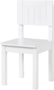 Hoge kinderstoel met rugleuning wit – houten kinderstoel voor thuisgebruik – veilige peuterstoel – zithoogte 31 cm 59x29x29 cm