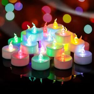 LED Waxinelichtjes Set van 36 – Kleurveranderende Elektrische Theelichtjes voor Sfeerverlichting – Flameloos op Batterijen met Flikkerend Lichteffect