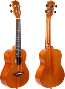Concert Ukulele 23 Inch Mahonie – Akoestische Ukelele voor Beginners en Gevorderden – Complete Set met Gigbag en Accessoires – Inclusief Tuner, Snaren en Draagriem