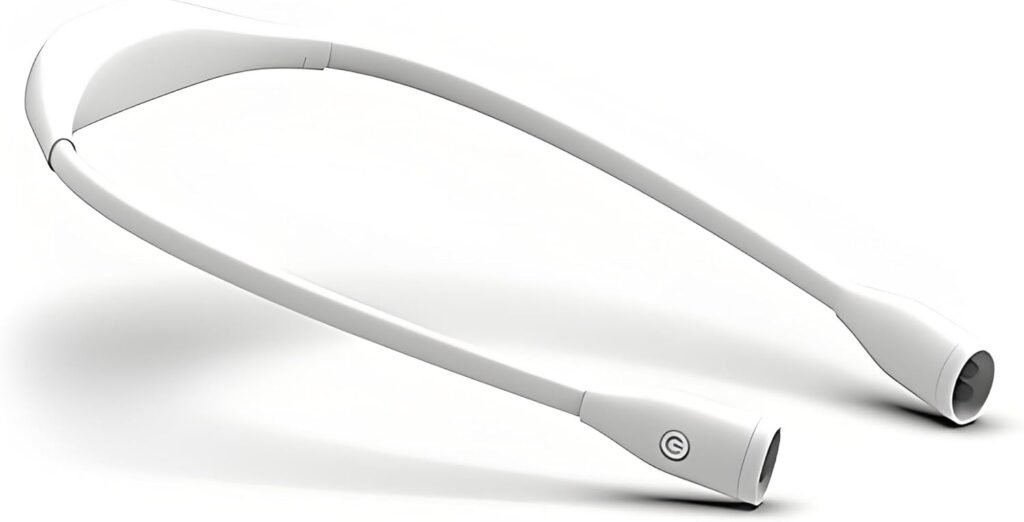 Oplaadbare USB nekleeslamp met flexibele LED armen - 3 helderheidsniveaus neklamp voor lezen, hardlopen en repareren - wit