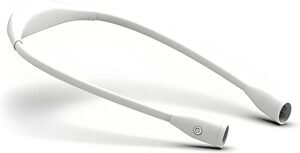 Oplaadbare nekleeslamp USB – LED leeslamp voor boeken en hardlopen – 3 helderheidsniveaus flexibele neklamp – 360° verstelbaar wit