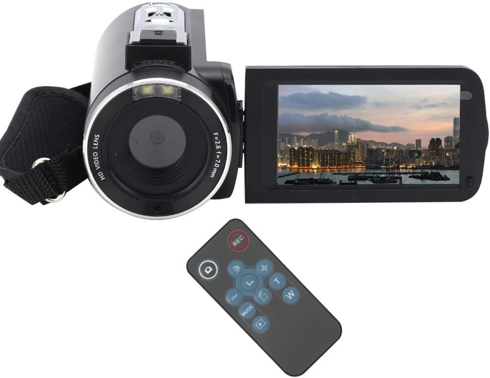 Digitale 4K videocamera met anti-shake en 18x zoom - compacte camcorder met 3 inch IPS touchscreen voor foto en video - handheld opnamecamera voor creatieve videografie
