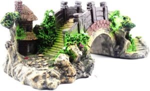 Aquarium decoratie brug ornament – Aquarium landschap decoratie – Vis tank decoratie – Aquarium brug voor aquascape