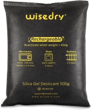 Silicagel vochtvanger set 2x500g herbruikbare auto luchtontvochtiger tegen condens en beslagen autoruiten