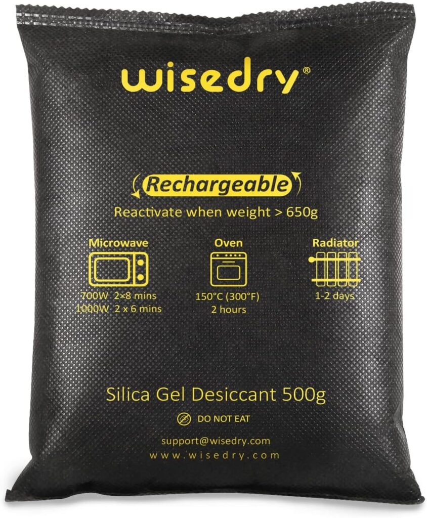 Silicagel vochtvanger set 2x500g herbruikbare auto luchtontvochtiger tegen condens en beslagen autoruiten