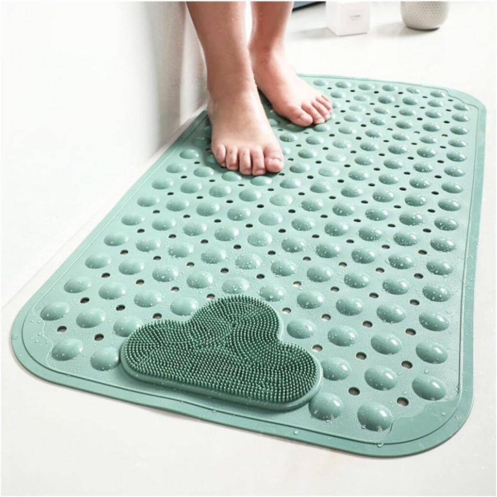 Douchemat antislip zuignappen groene badmat 70x40 cm wasbaar massage douchemat veilige badkamer vloer mat