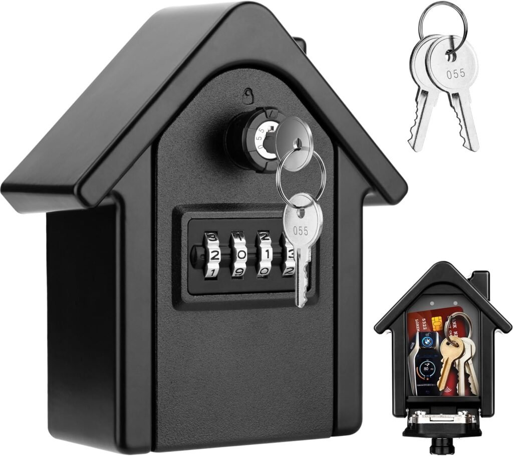 sleutelkast 4 cijferig combinatieslot waterdichte sleutelkluis buiten wandmontage sleutelopslag noodsleutels garage sleutelbox beveiliging