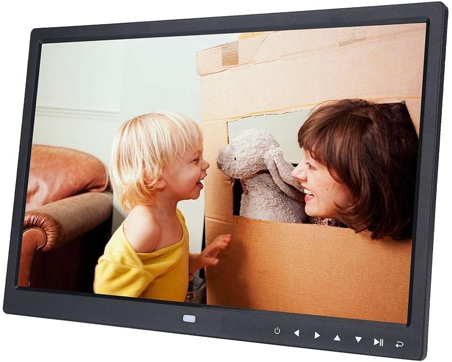 Digitale fotolijst touchscreen - Multimedia fotolijst en filmspeler - Automatische rotatie en beeldweergave - Kalender en klok