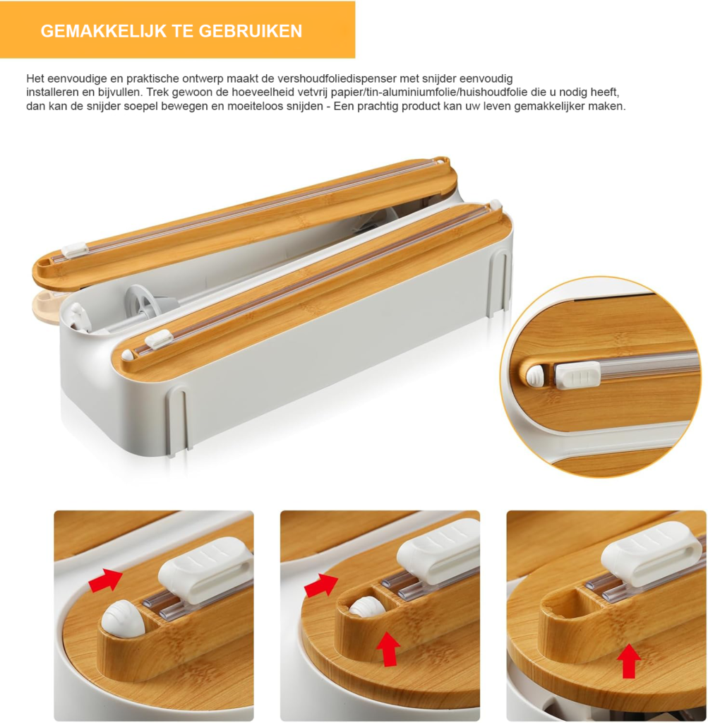 **Keukenrolhouder 3-in-1** * ABS materiaal * 3-in-1 functie * Muurmontage ontwerp