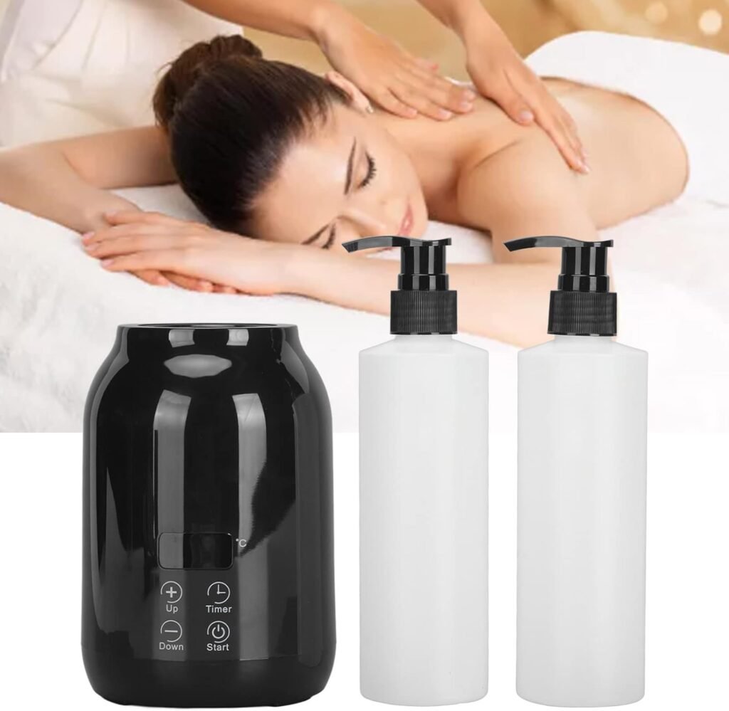 Flessenwarmer massageolie - Draagbare flessenwarmer voor olie en crème - LED temperatuurregeling etherische olie - thuis en professioneel