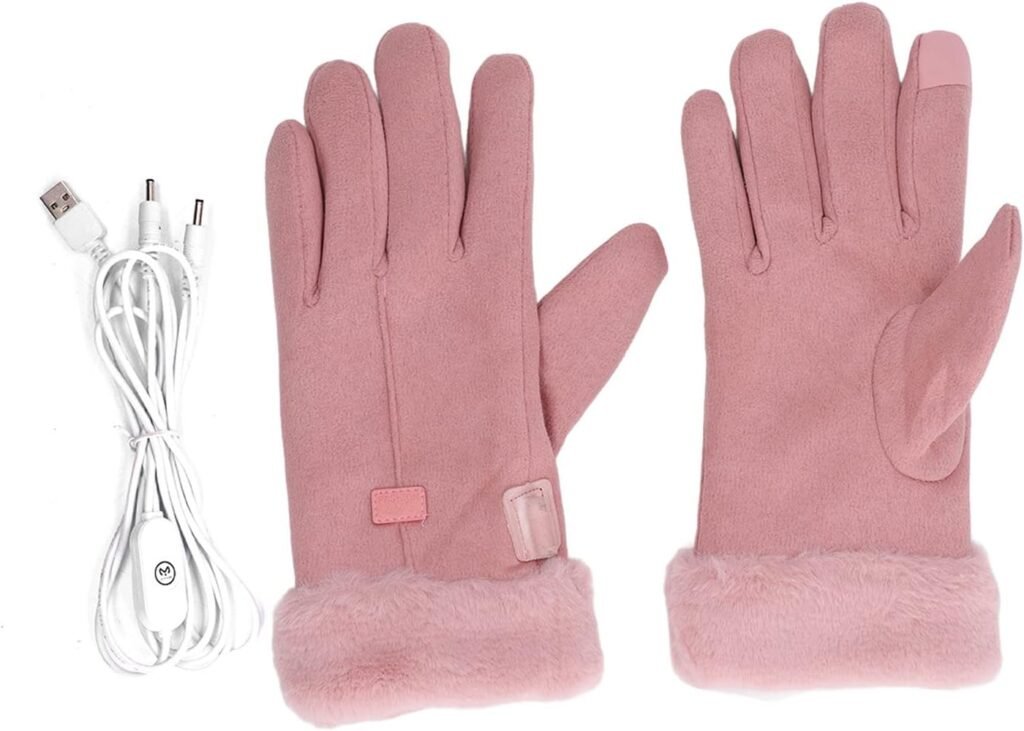 Elektrische verwarmde handschoenen USB oplaadbaar - Winter thermohandschoenen met volledige vingers - Handverwarming voor buiten fietsen en wandelen - Dames uitvoering