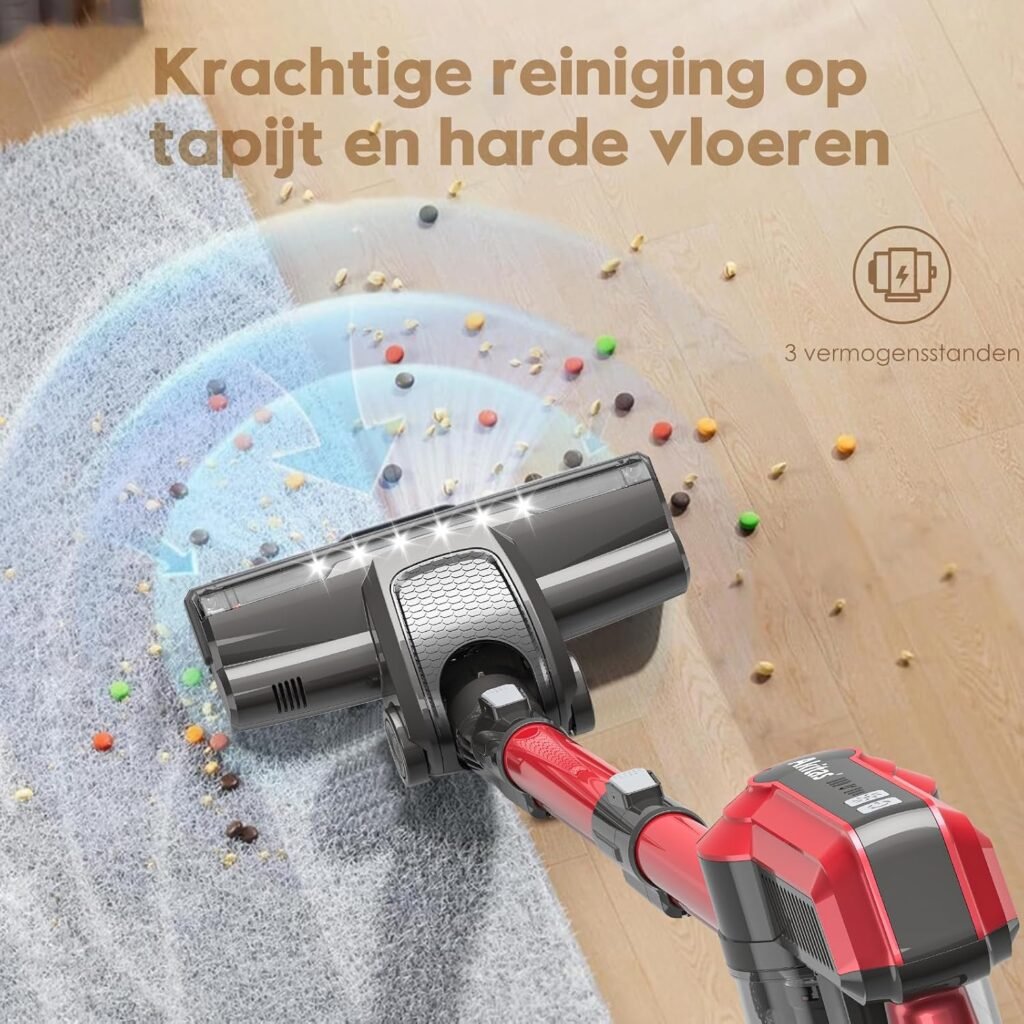 Draadloze steelstofzuiger 30V 450W lichtgewicht hand en staande modus BLDC motor voor tapijt en huisdierharen stille huisstofzuiger voor thuisgebruik