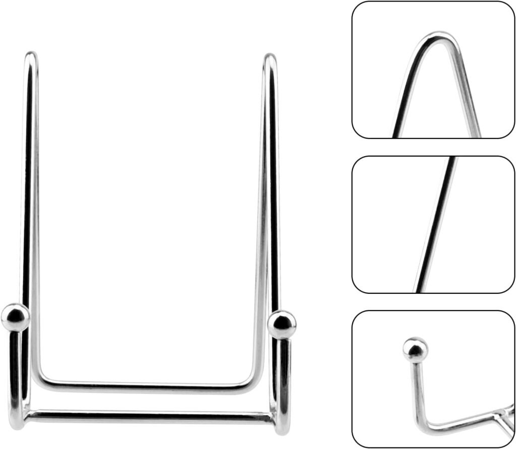 Metalen bordenstandaard set 12 stuks zilver 10 cm display standaard voor borden foto's kunst en fotolijsten