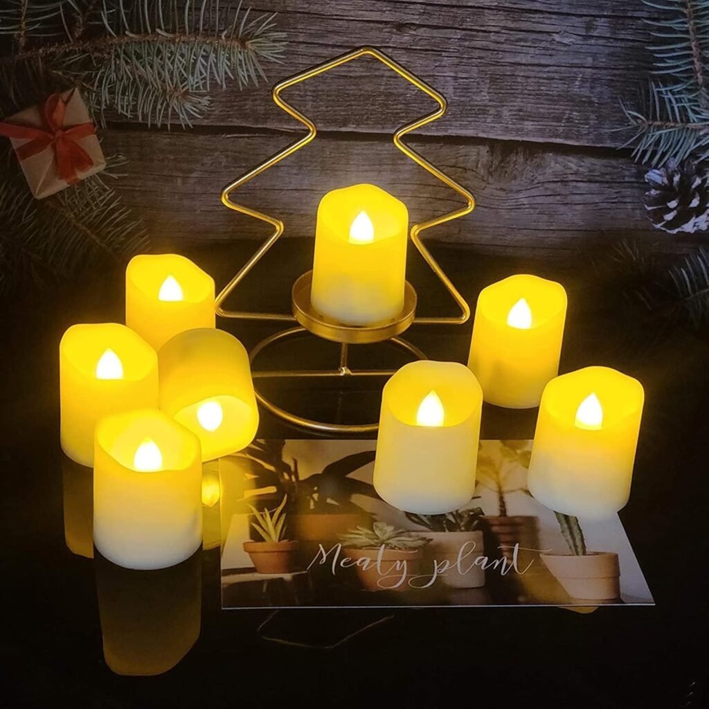 Oplaadbare LED theelichtjes set van 12 met afstandsbediening, dimbaar warm wit licht, timer en flikkeringseffect, USB oplaadbare elektrische kaarsen voor decoratie