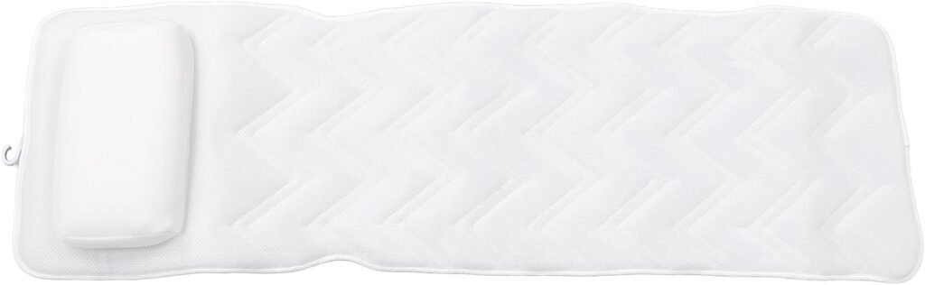 Spa badmat met hoofdkussen ergonomisch antislip ligbadmat volledige lichaamsondersteuning zuignappen badkussen wellness