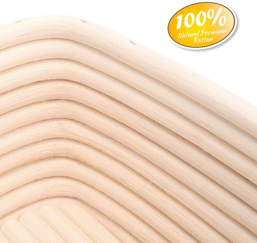 2 stuks 25 cm ovale brood banneton rijsmand rattan linnen voering bakmand zuurdesem brooddeeg bakaccessoire handgeweven