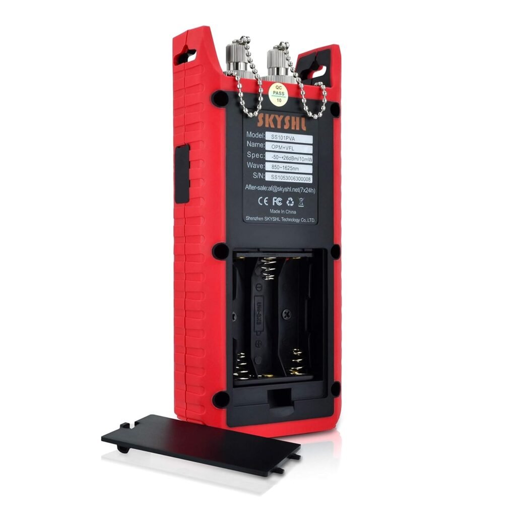 Optische vermogensmeter glasvezel 800–1700nm met VFL en universele SC/FC/LC connector voor precisie dBm metingen