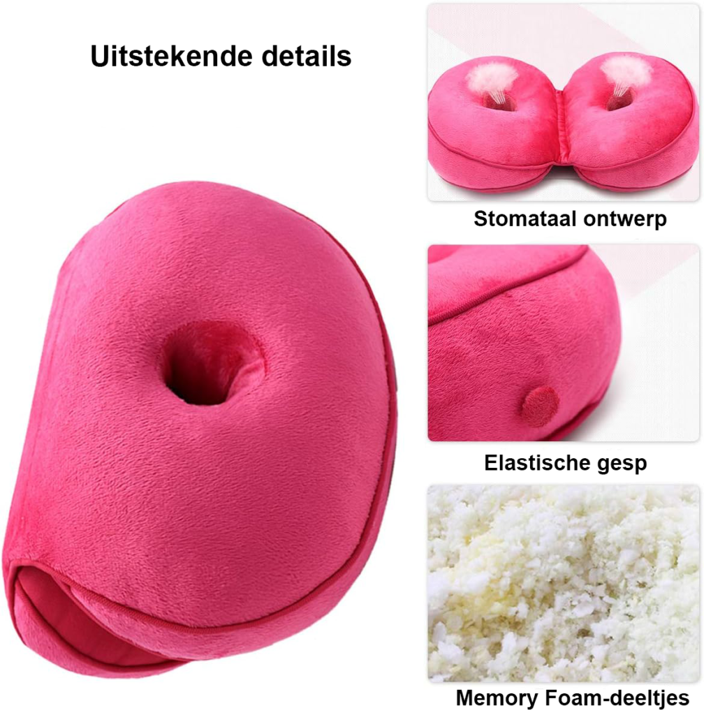 Memory foam zitkussen ergonomisch - Zitkussen voor auto en kantoor comfort - Vouwbaar heupverhogend ontwerp - Paarse uitvoering