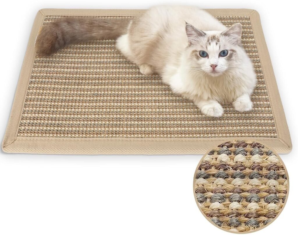 Krabton voor katten met sisal kraboppervlak en houten frame - speel- en rustmeubel - 40x60 cm compact kattenmeubel