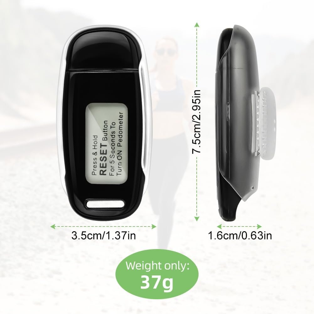 3D stappenteller compacte activiteitstracker voor broekzak met calorie- en afstandsmeting eenvoudig digitaal gebruik dagelijkse fitnesstracker