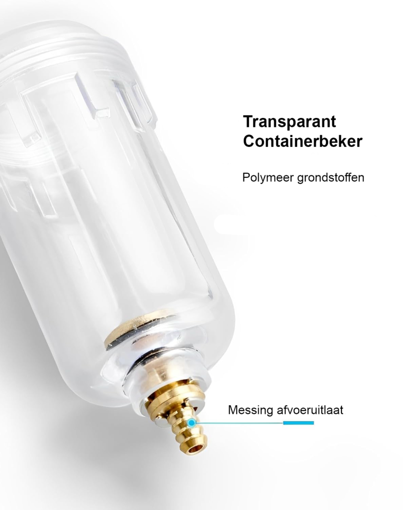 Luchtcompressor waterafscheider met drukregelaar en 1/4 inch filter voor pneumatisch systeem