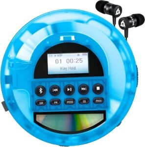Draagbare CD Speler Boombox – CD MP3 Speler met USB, FM Radio en AUX – Compacte Stereo Muziekspeler – Violet