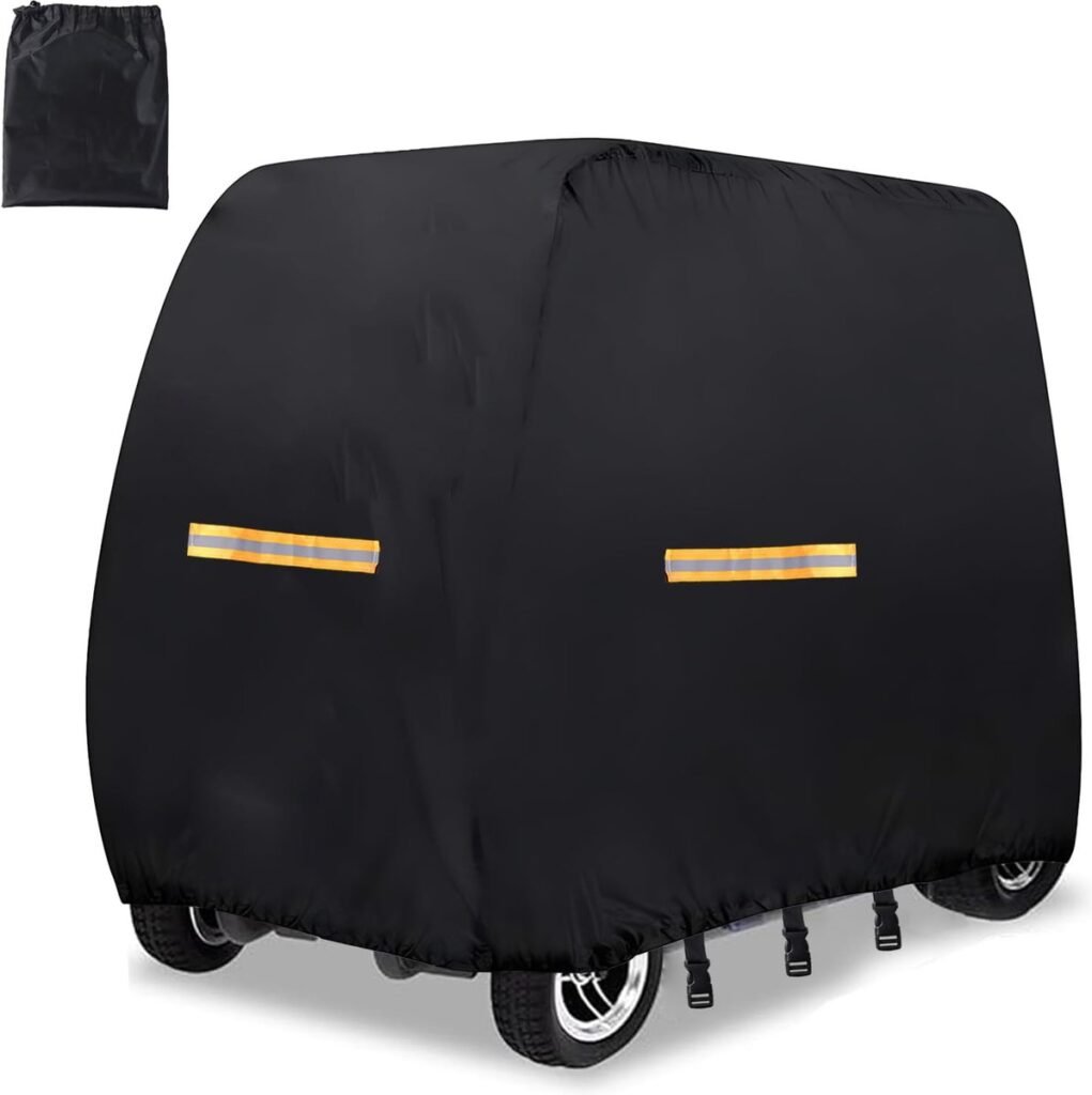 Waterdichte scootmobiel hoes van 420D Oxford stof met reflecterende strips, elastische band en opbergtas 145 x 69 x 99 cm