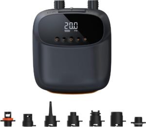 Elektrische SUP Pomp 20 PSI – Draagbare Luchtpomp voor Paddleboard en Kajak – Automatische Uitschakeling – 2-Traps Opblazen