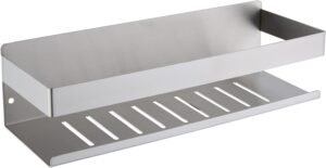Doucheplank Zonder Boren – Geborsteld Nikkel Douchemand voor Badkamer – Roestvrijstalen Douche Rek SUS304 – 30 cm Wandbevestiging