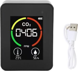 CO2 meter met TVOC detector voor luchtkwaliteit en binnenklimaat monitoring