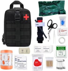 EHBO Set Outdoor 46-delig – Militaire Eerste Hulp Kit met Tactische Tas – Trauma Set voor Kamperen, Auto en Thuisgebruik