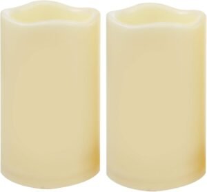 LED Buitenkaarsen met Timer – Waterdichte Flameloze Kaarsen voor Tuin en Terras – Decoratieve Sfeerverlichting op Batterij – Set van 2 Stuks