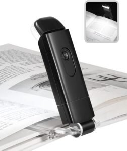 Boeklamp met Clip – USB Oplaadbare LED Leeslamp voor Bed en Lezen – Verstelbare Helderheid – Zwarte Boekverlichting